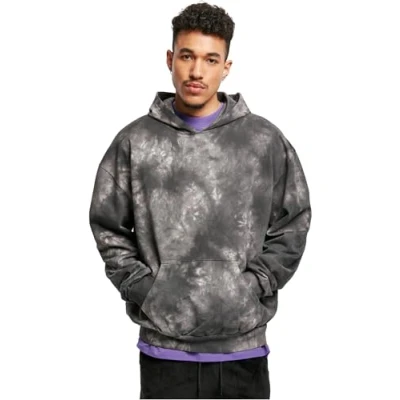 Immagine di Urban Classics DYED Felpa con cappuccio, Uomo, Taglia: Medium, Blackbird