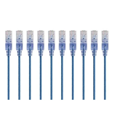 Immagine di Monoprice Slimrun cavo CAT6 patch di rete Ethernet Blue 7&#039;