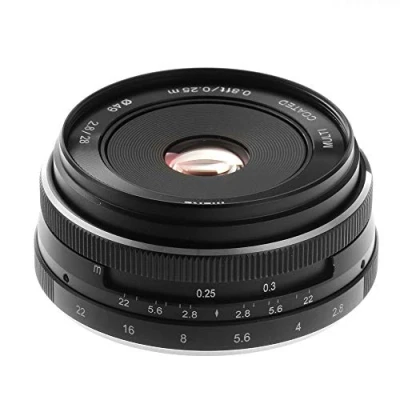 Immagine di Meike Obiettivo Fuoco Manuale Fisso 28mm f/2.8 per Sony E mount Mirrorless Camera A6500 A6300 A6000 A5100 A5000 NEX7 NEX6 NEX5n
