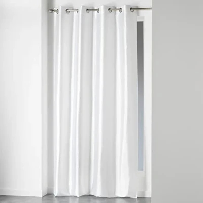 Immagine di douceur d&#039;Intérieur Tenda con occhielli, in poliestere, dimensioni: 140 x 240 cm, ceramica, bianco, 140x1x240 cm