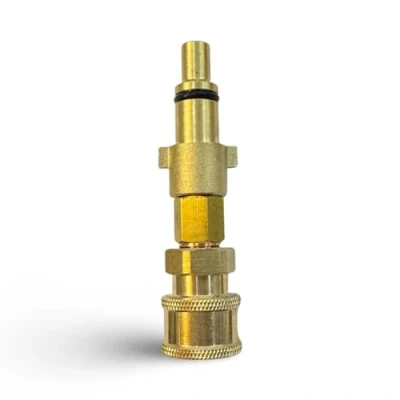 Immagine di M&amp;M Smartek attacco rapido a baionetta da 1/4&quot; per idropulitrici come compatibile con Kärcher lancia schiuma in ottone (per Nilfisk KEW #3)