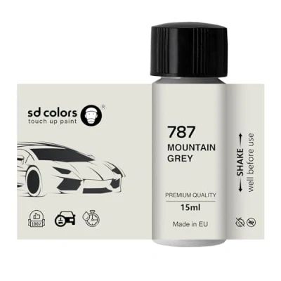 Immagine di SD COLORS mountain grey 787 Vernice per ritocchi, automobili, riparazione graffi e scheggiature, 15 ML, codice colore (solo vernice)