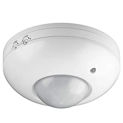 Immagine di Goobay 95172 Rilevatore di movimento a soffitto infrarossi / sensore PIR campo rilevamento 360 portata 6 m per uso interno (IP20) adatto LED IDA (bianco)
