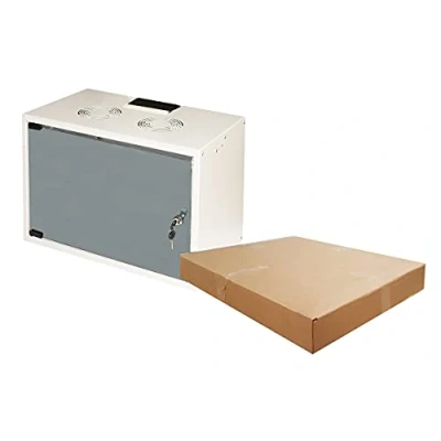 Immagine di Connetto CO1907U30E Armadio rack 19&quot; disassemblato 6 unita&#039; da muro per reti (a)370 x (l)540 (p) 300 mm colore grigio porta vetro
