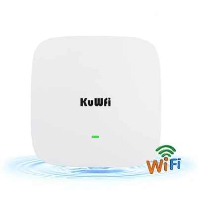 Immagine di KuWFi access point WiFi 6 poe AX1800 Dual Band, velocità 1800 Mbps/porta Gigabit di collegamento/supporto Ethernet access/for switch POE/Commerciali/centri commerciali/luoghi grandi e densi