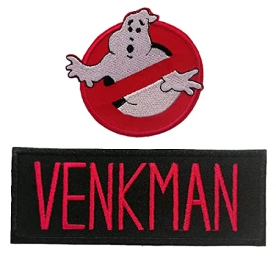 Immagine di Ghostbuster Set 2 pezzi Venkman Comic Bambini Film Toppe Termoadesive Patch Toppa Ricamate