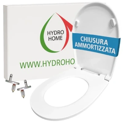 Immagine di Copriwater Egg Pozzi Ginori termoindurente avvolgente bianco compatibile CHIUSURA AMMORTIZZATA e SGANCIO RAPIDO by HYDRO HOME