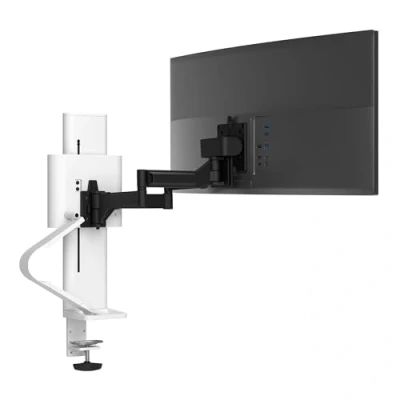 Immagine di Ergotron TRACE™ 1 parte Supporto da tavolo per monitor 35,6 cm (14) 96,5 (38) Bianco Ruotabile, Regolabile in altezza, Inclinabile, Girevole