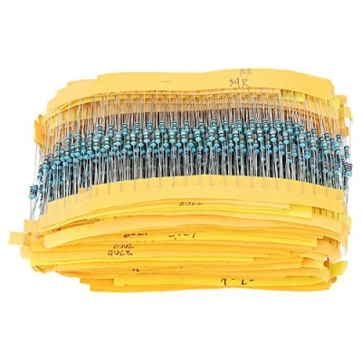 Immagine di YWBL WH 2000 pezzi Assortimento di Resistori a Film Metallico 100 valori 1ohm 1M 1/4W Set kit componenti, resistenza