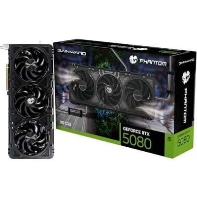 Immagine di Gainward Scheda grafica NVIDIA RTX 5080 Phantom 1 16 GB RAM GDDR7 PCIe x16 HDMI ® 2.1, DisplayPort 2.1 G Sync , Con overclocking