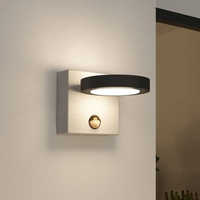 Immagine di Lucande Belna applique LED esterni grigio, sensore