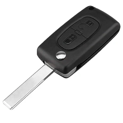 Immagine di OcioDual Guscio Chiave Remota Telecomando a 2 Pulsanti CE0536, con Lama HU83, Compatibile Peugeot 206 207 306 307 308 407 607 806, Citroen C2 C3 C4 C5 C6, Key Case