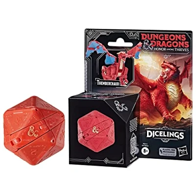 Immagine di Dungeons &amp; Dragons Hasbro L&#039;onore dei ladri, D&amp;D Dicelings, Drago Rosso Themberchaud, mostro, dado trasformabile, action figure