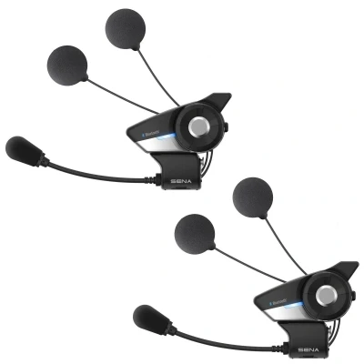 Immagine di Sena 20S EVO Auricolare Bluetooth per moto/sistema di comunicazione con altoparlanti HD, Confezione doppia, Nero