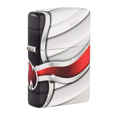Immagine di Accendino Zippo® Flame Design 49357, Antivento Ricaricabile Zippo, Realizzato in Metallo con Caratteristico &quot;click&quot; Color Nero Grigio Rosso, Made USA, Ottima Idea Regalo