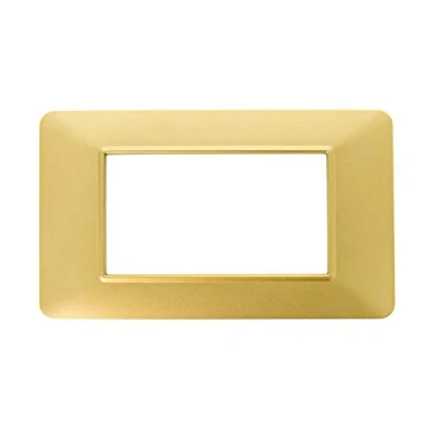 Immagine di Placche Compatibile Con Vimar Plana, Da 4 Moduli/Posti, Colore Oro
