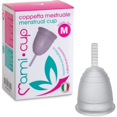 Immagine di Coppetta Mestruale Mamicup IN Silicone Medicale MADE ITALY (M, TRASPARENTE)