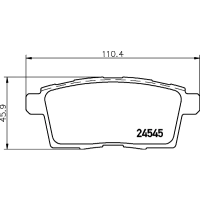 Immagine di HELLA 8DB 355 013 261 Kit pastiglie freno Non predisposto per contatto segnalazione usura MAZDA: CX 7, FORD USA: Edge