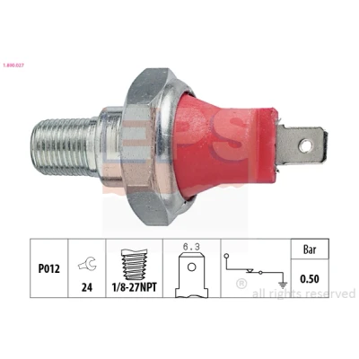 Immagine di FACET 7.0027 Bulbo Pressione Olio 1/8 27NPT 0,5bar Made in Italy OE Equivalent