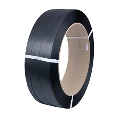 Immagine di Reggetta in plastica Polipropilene Nera Ppl 12x0,63 rotolo da 3000 mt, diametro interno 392mm 1 FA.DA.SPA IMBALLAGGI