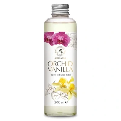 Immagine di Ricarica Diffusore Profumato Orchidea Vaniglia 200ml Fragranza Intensa e Duratura Fresca Profumo Ambiente di Aromi Aromaterapia Reed Diffuser