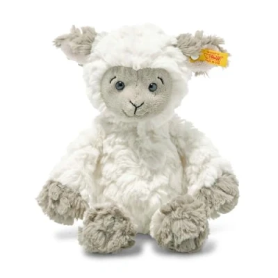 Immagine di Steiff 073946 Peluche Lita di agnello, morbido cuddly Friends, circa 20 cm, con bottone all&#039;orecchio, per bambini, colore: Bianco/Marrone
