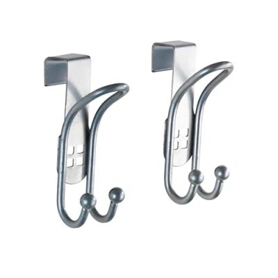 Immagine di Wenko 22697100 gancio porta foro design set congelatore, ganci appendiabiti, da bagno, acciaio, argento, 6 x 3.2 9.5 cm