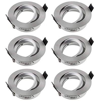 Immagine di SEBSON 6x Faretto ad incasso, Tipo 4, orientabile, alluminio, LED / Alogena, incl. attacco GU10
