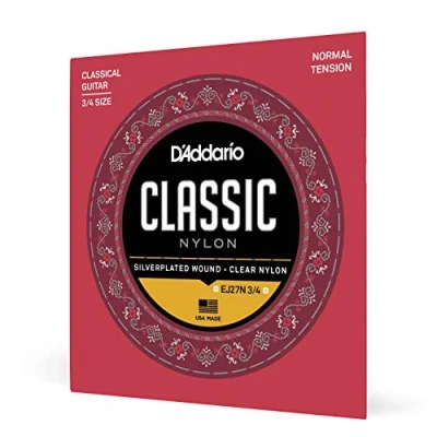 Immagine di D&#039;Addario Corde Chitarra Classica EJ27N 3/4 Classic Nylon per Tensione Normale Set 1 Pacchetto