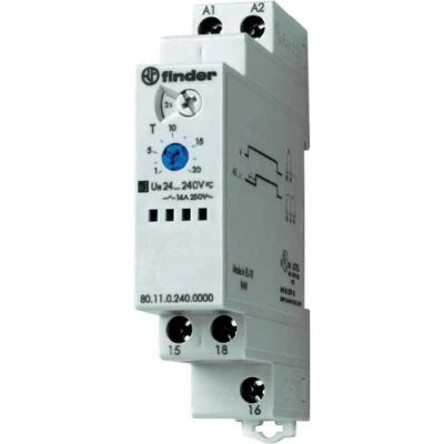 Immagine di Finder Serie 80 Timer multitensione monofunzione, 240 V CA/CC