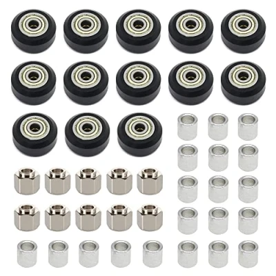 Immagine di Zeberoxyz 13pcs POM Puleggia Ruote Kit con cuscinetto+10pcs Esagonale Colonna Eccentrica+20pcs Rotonda Isolamento per CR10 Ender3/3 Pro (43pcs/kit Ruote)