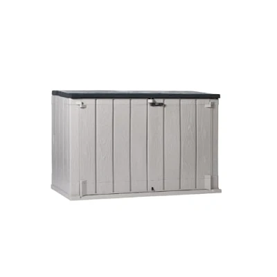 Immagine di Toomax baule Stora Way Plus XL, porta attrezzi da 1270 litri, colore grigio talpa/antracite, dimensioni 145x85x124,5h