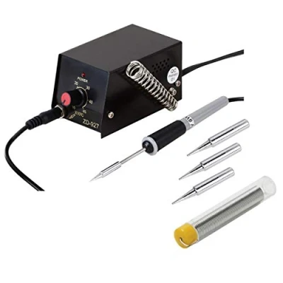 Immagine di ZD 927 STAZIONE SALDANTE PROFESSIONALE CON 3 PUNTE INCLUSE COMPATTA 8W STILO SALDATORE A STAGNO PER CIRCUITI ELETTRONICI ELETTRONICA PUNTA ULTRA FINE