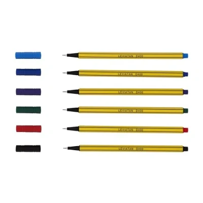 Immagine di Leviatan Fineliner 6 Pezzi Penne Punta Fine, Tratto Pen, Pennarello Adatto all&#039;uso Quotidiano Larghezza di Circa 0,4 mm, Multicolore