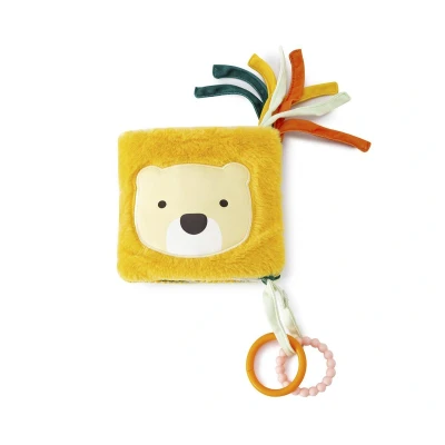 Immagine di Little Big Friends Soft Activity Book 2 in 1 Multipurpose Developmental Toy Easily attaches to Crib Teething Ring Jungle