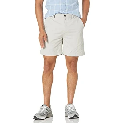Immagine di Amazon Essentials Pantaloncini Chino Aderenti da 17,8 cm Uomo, Argento, 30W