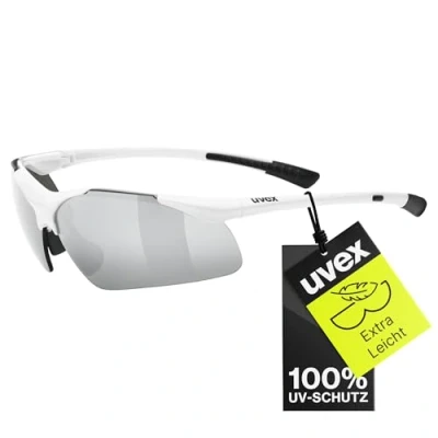 Immagine di uvex sportstyle 223, occhiali sportivi unisex, specchiato, comfort senza pressione e tenuta perfetta, white/silver, one size
