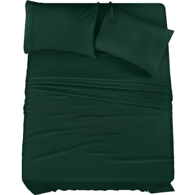 Immagine di Utopia Bedding Queen Bed Sheets Set 4 Piece Brushed Microfiber Shrinkage and Fade Resistant Easy Care (Queen, Emerald)