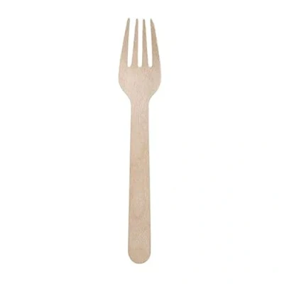 Immagine di Tessera Bio Products QA123BFSC Forchette in legno, lunghezza 16 cm, confezione da 100 pezzi