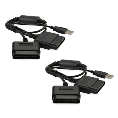 Immagine di Kabalo PS2 Playstation 2 a PS3 PC USB controller gamepad cavo adattatore doppio Set di