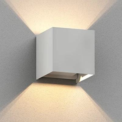 Immagine di ledscom.de applique CUBEL per esterni, IP65, up/downlight, bianco opaco, angolare, 1x G9 max. 10W, da esterno, up e downlight, luce lampada parete, illuminazione
