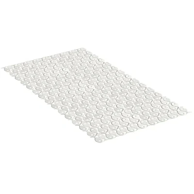 Immagine di TATAY Tappetino Antiscivolo da Doccia o Vasca, di PVC con Ventose, Resistente a muffe e microbi, antibatterico, Design Pesci, Bianco Pergamo, Dimensione 72 x 36 cm