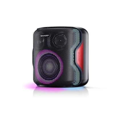 Immagine di SHARP PS 921(BK) Altoparlante per Feste Bluetooth Compatto e Portatile con Luci da Discoteca, Audio 2.1 3D, Duo Accoppiare un Secondo 921 in Stereo TWS, Resistente agli Schizzi IPX5