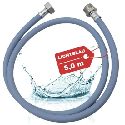 Immagine di LICHTBLAU prolunga per tubo di alimentazione con filettatura in METALLO I 5,0m lavatrice e lavastoviglie, 3/4 pollici, dell&#039;acqua, universale, utilizzabile