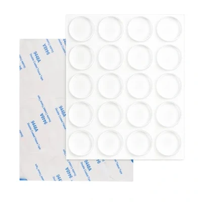 Immagine di Paraurti in Silicone, confezione 20 pz, x Ø 22 mm, Gommini autoadesivi trasparenti, Cuscinetti protettivi, paracolpi da mobili per ante e cassetti, Fermaporte muro, Tampone