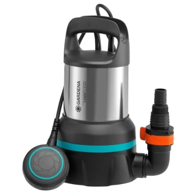 Immagine di GARDENA pompa sommersa acqua pulita 11000: di portata 11000 l/h, interruttore flottante con funz. continuo, aspirazione piatta a 2 mm, sistema attacco rapido, 450 W (09032 20)