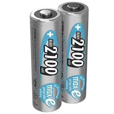 Immagine di Ansmann Mignon AA MaxE Tipo 2100mAh Batteria Ricaricabile ad Alta Capacita 2x HR6, argento