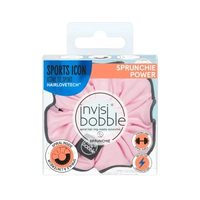 Immagine di Invisibobble scrunchies rosa e nero Sprunchie PowerI elastico per capelli scrunchie con un a spirale all&#039;interno l Elastici extra forte