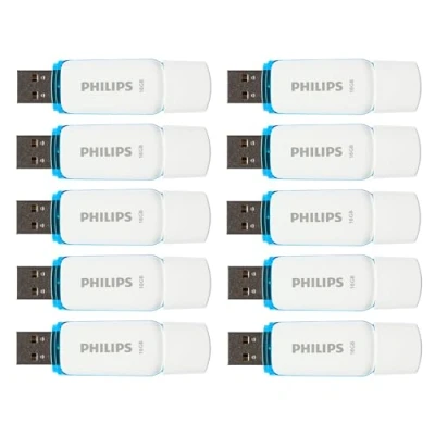 Immagine di Philips Snow Edition 2.0 Unità flash USB 10 x 16 GB per PC, laptop, computer e dati storage, velocità di lettura fino a 21 MB/s
