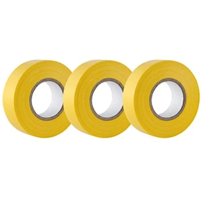 Immagine di GTSE Nastro isolante giallo 19 mm x 20 m Robusto ed autoadesivo Per proteggere, unire e riparare cavi 3 rotoli